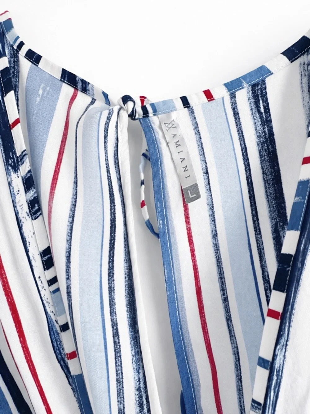 Red White & Blue Striped Romper- Americana Style- lightweight/Beach Size: Large - Picture 3 of 4